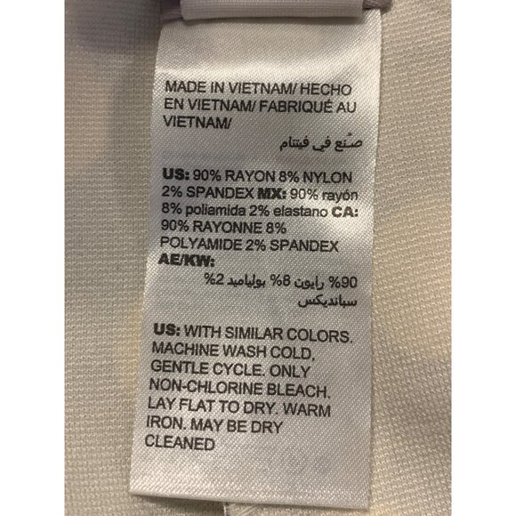 Chicos So Slimming Juliet Slim Leg Polka Dot Pants Size 12 Black White Rayon New - Picture 8 of 8